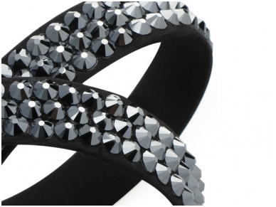 Apyrankė 3 eilių Jet Hematite 3